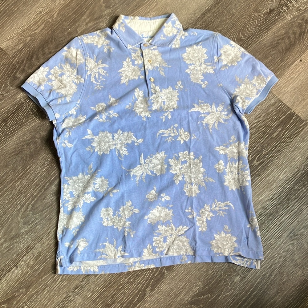 Stenstroms blue floral polo shirt - Picture 10 of 17